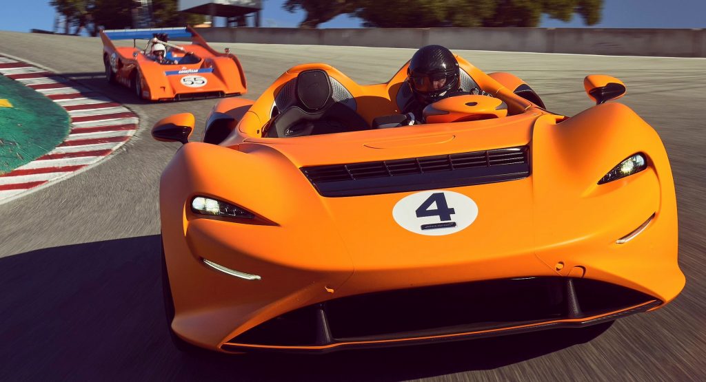  McLaren Elva Drives Around Laguna Seca With The Can-Am Cars That Inspired It