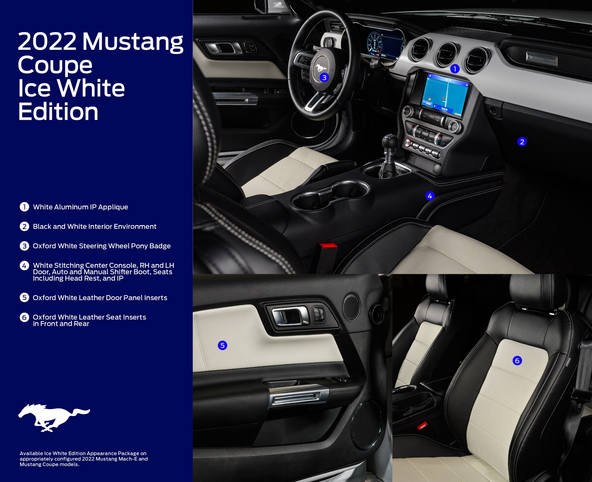 Ford Gets Rollin’ With 2022 Mustang Coupe And Mach-E Ice White Editions