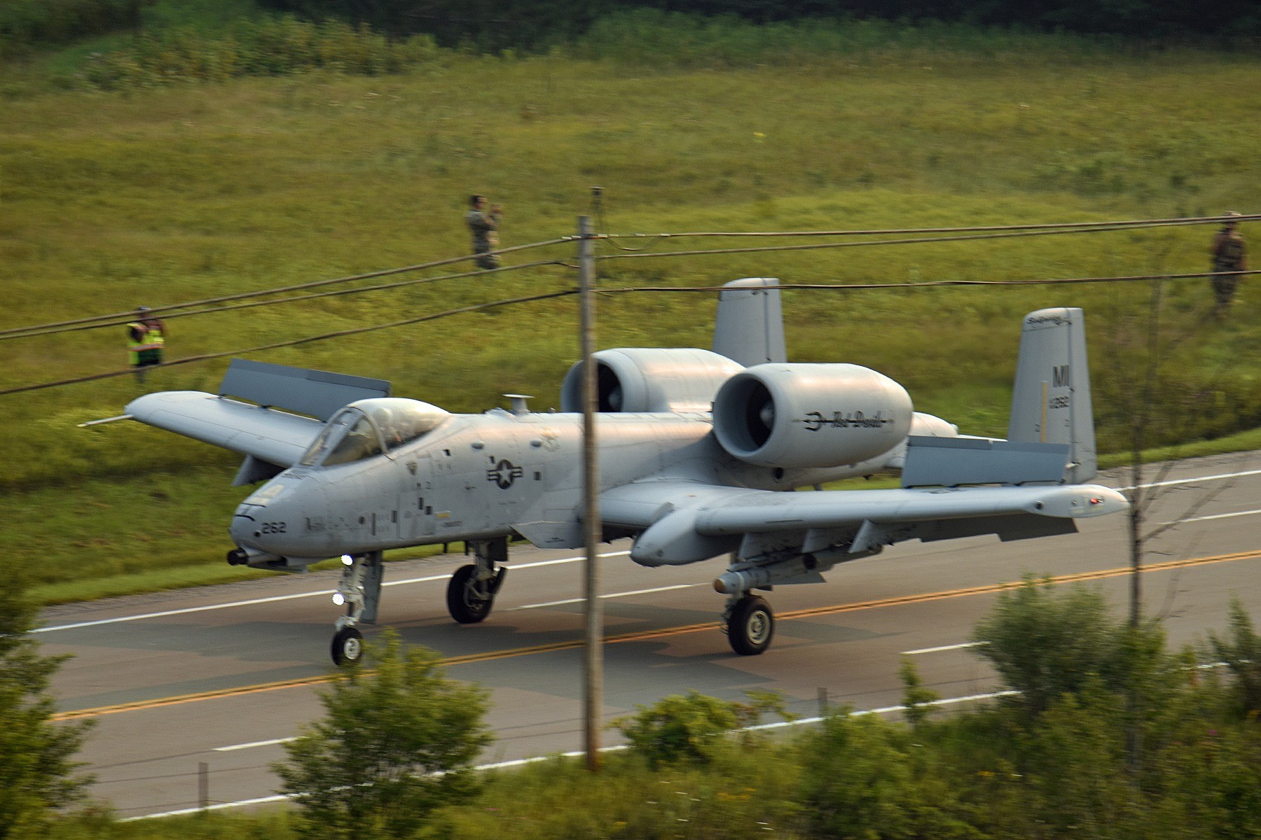 Talk About A Lane (Wart)Hog, Military Aircraft Take Over Michigan Highway