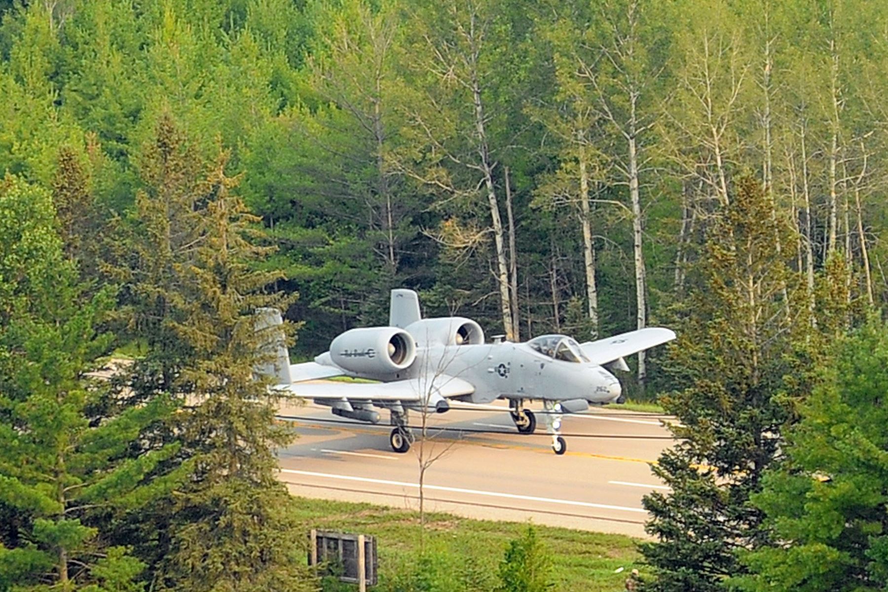 Talk About A Lane (Wart)Hog, Military Aircraft Take Over Michigan Highway