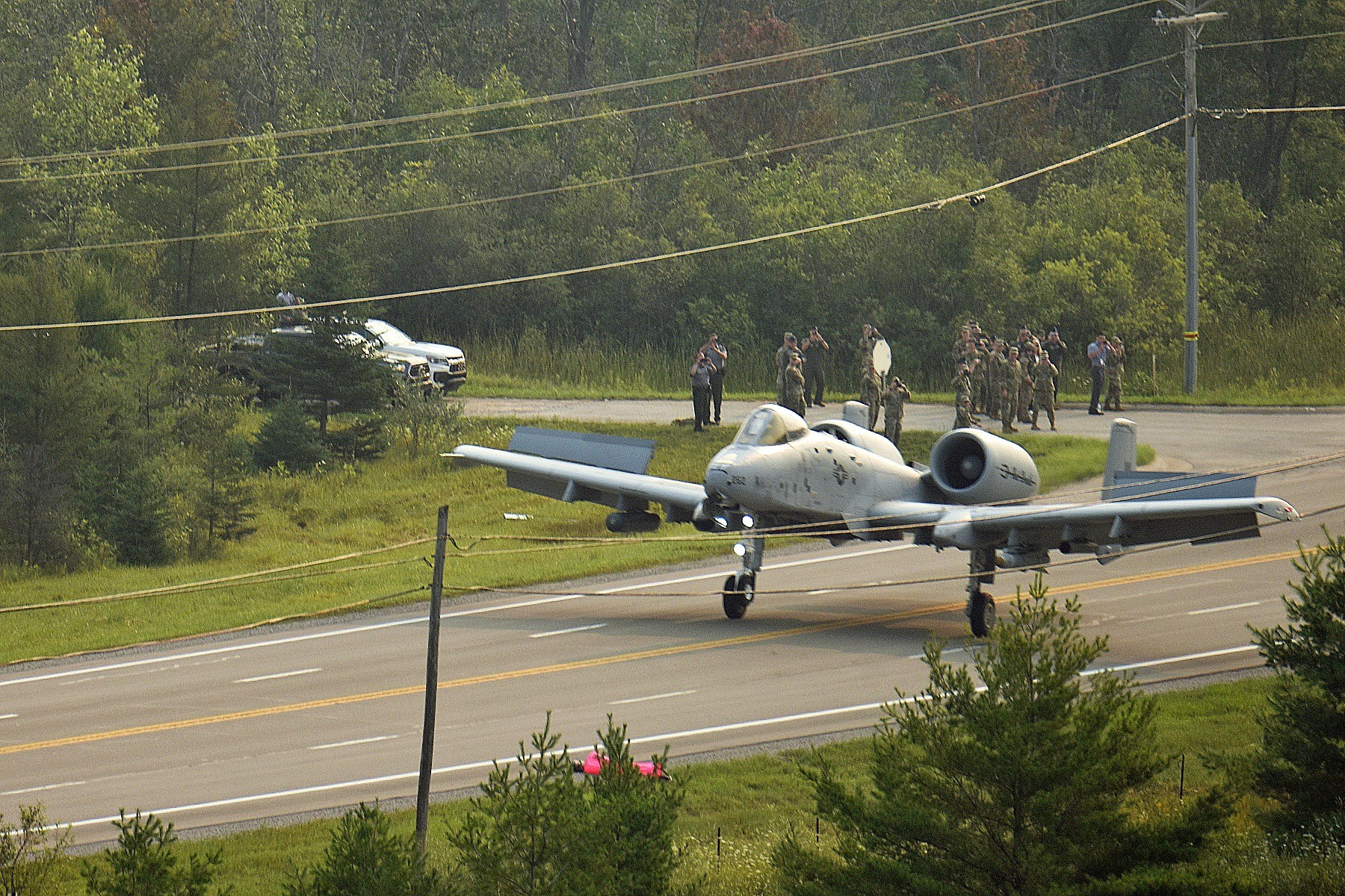 Talk About A Lane (Wart)Hog, Military Aircraft Take Over Michigan Highway
