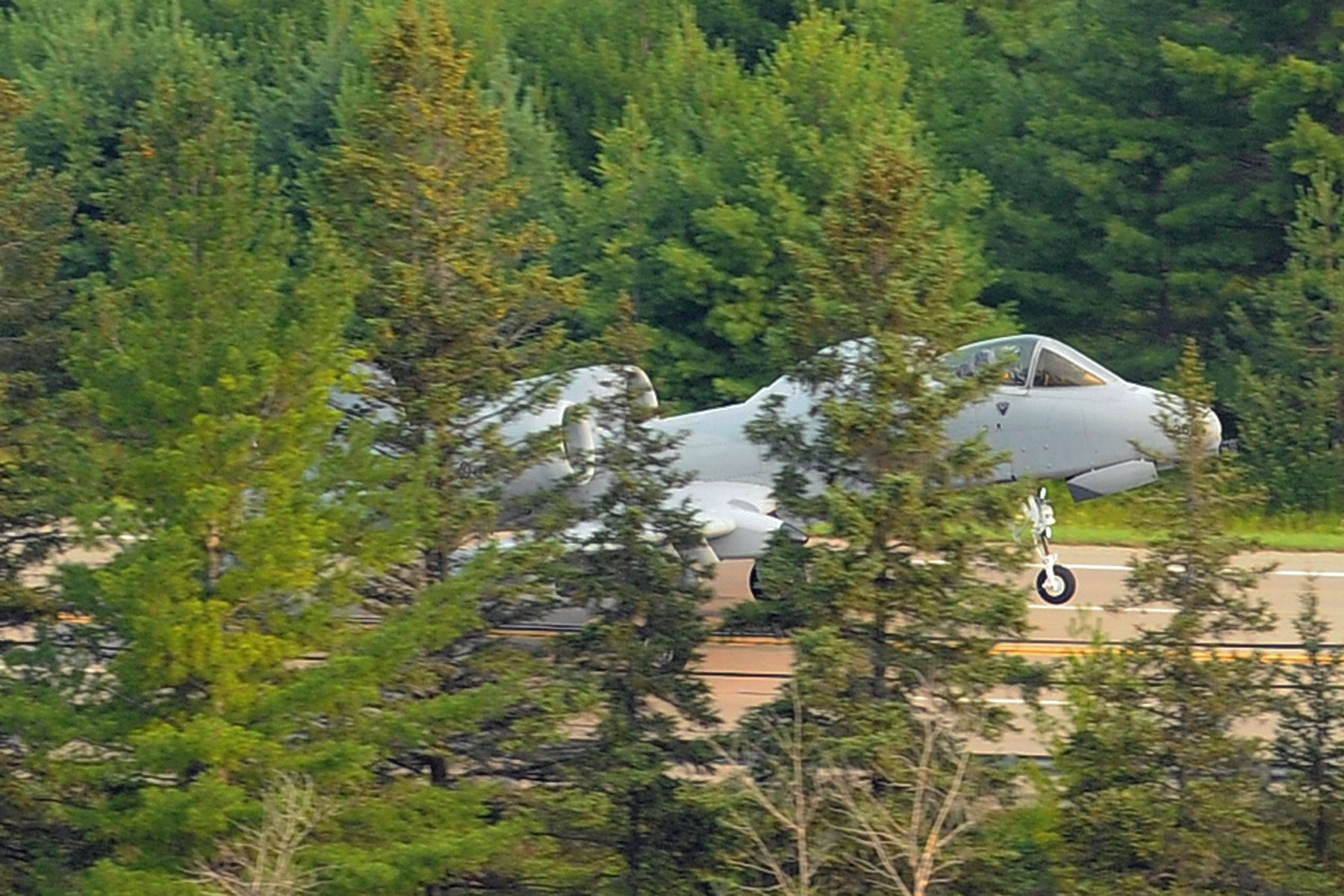 Talk About A Lane (Wart)Hog, Military Aircraft Take Over Michigan Highway