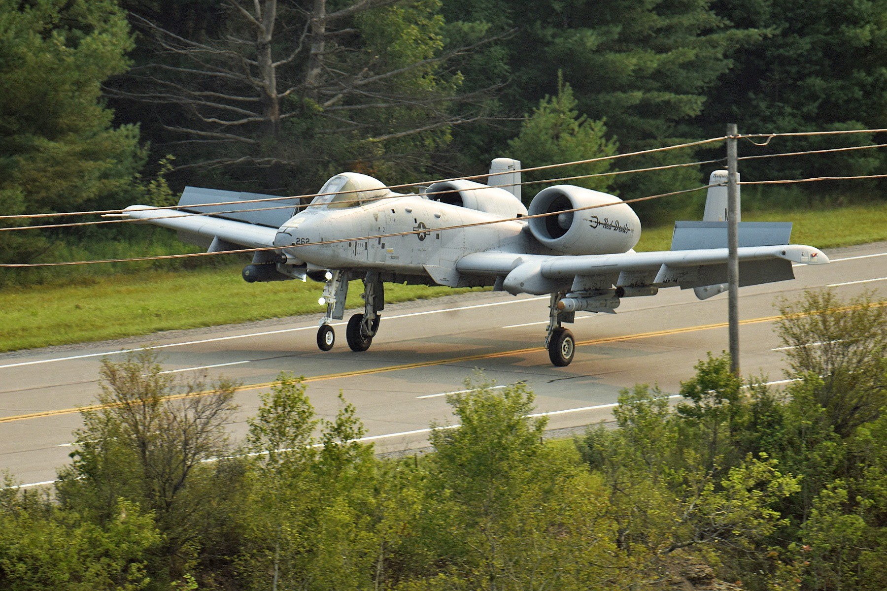 Talk About A Lane (Wart)Hog, Military Aircraft Take Over Michigan Highway