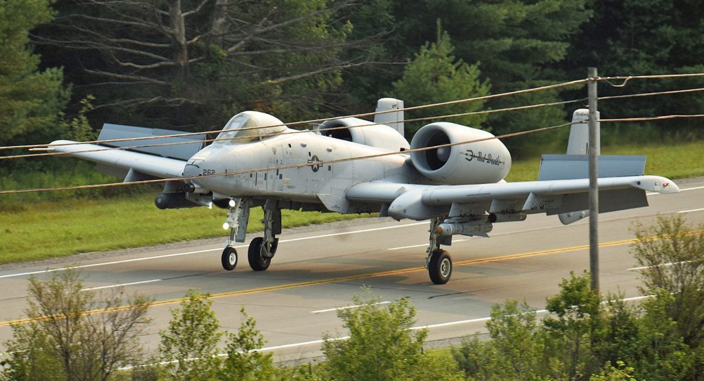 Talk About A Lane (Wart)Hog, Military Aircraft Take Over Michigan Highway