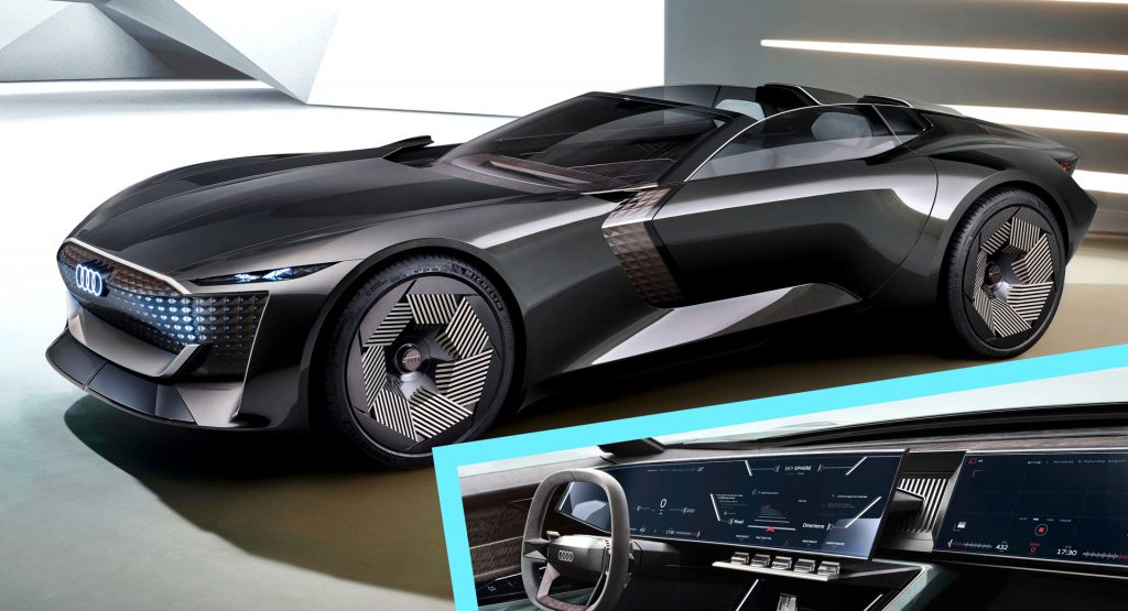  Audi Skysphere Concept Is A Striking Shape-Shifting EV With An Expandable Wheelbase