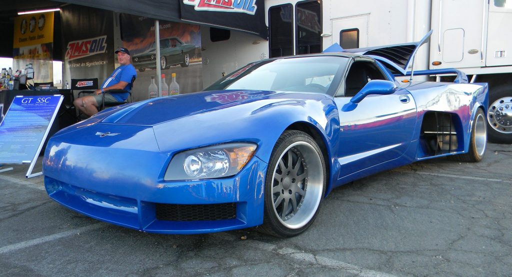  This Insane Creation Is A Mid-Engined C5 Corvette With Two Supercharged V8s Sitting Side By Side