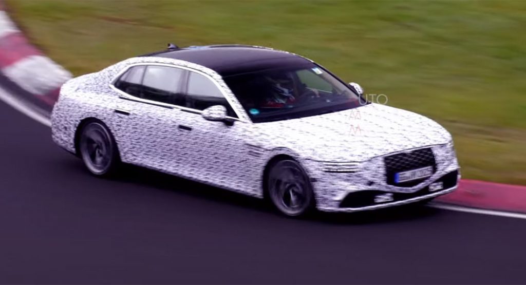  2022 Genesis G90 Looks Like A Boat On Four Wheels During Nurburgring Testing
