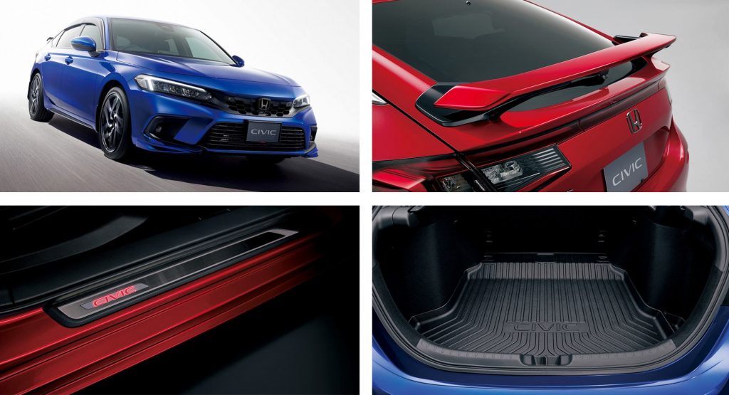  Honda Launches New Accessories For 2022 Civic Hatch In Japan