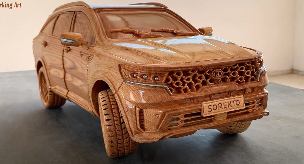  This 1:11 Scale Wooden New Kia Sorento Will Cost You $1,250