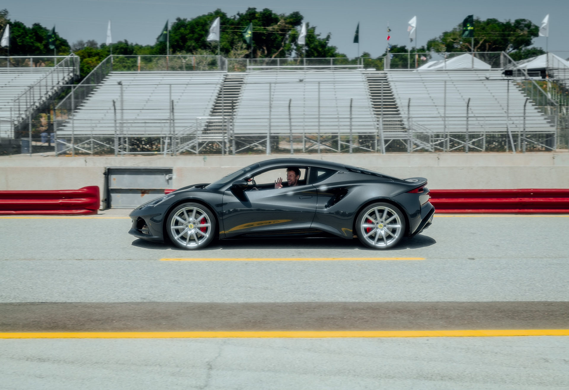 Jenson Button Takes The New Lotus Emira For A Lap Around Laguna Seca