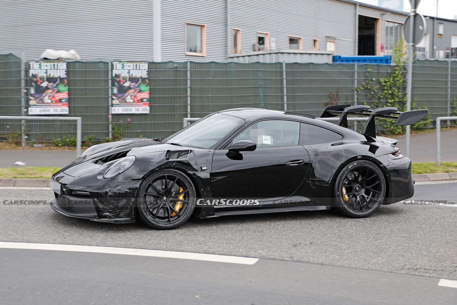 2023 Porsche 911 GT3 RS Spied With Larger Hood Scoops And Production Spoiler
