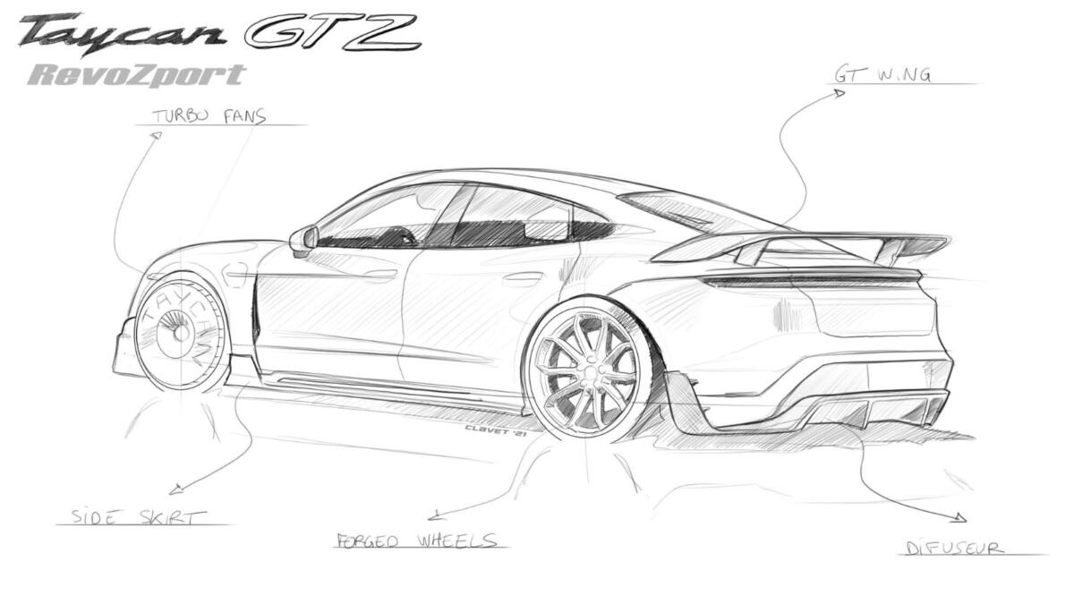 RevoZport’s Porsche Taycan Aerokit Is Fitting Of An RS Badge