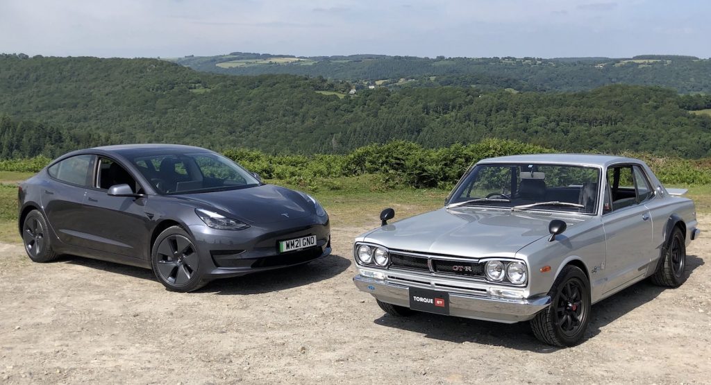 Driven: Tesla’s Model 3 Feels Like A Spaceship Next To An Original Nissan Skyline GT-R