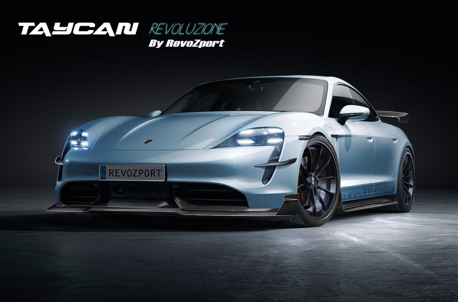 RevoZport’s Porsche Taycan Aerokit Is Fitting Of An RS Badge