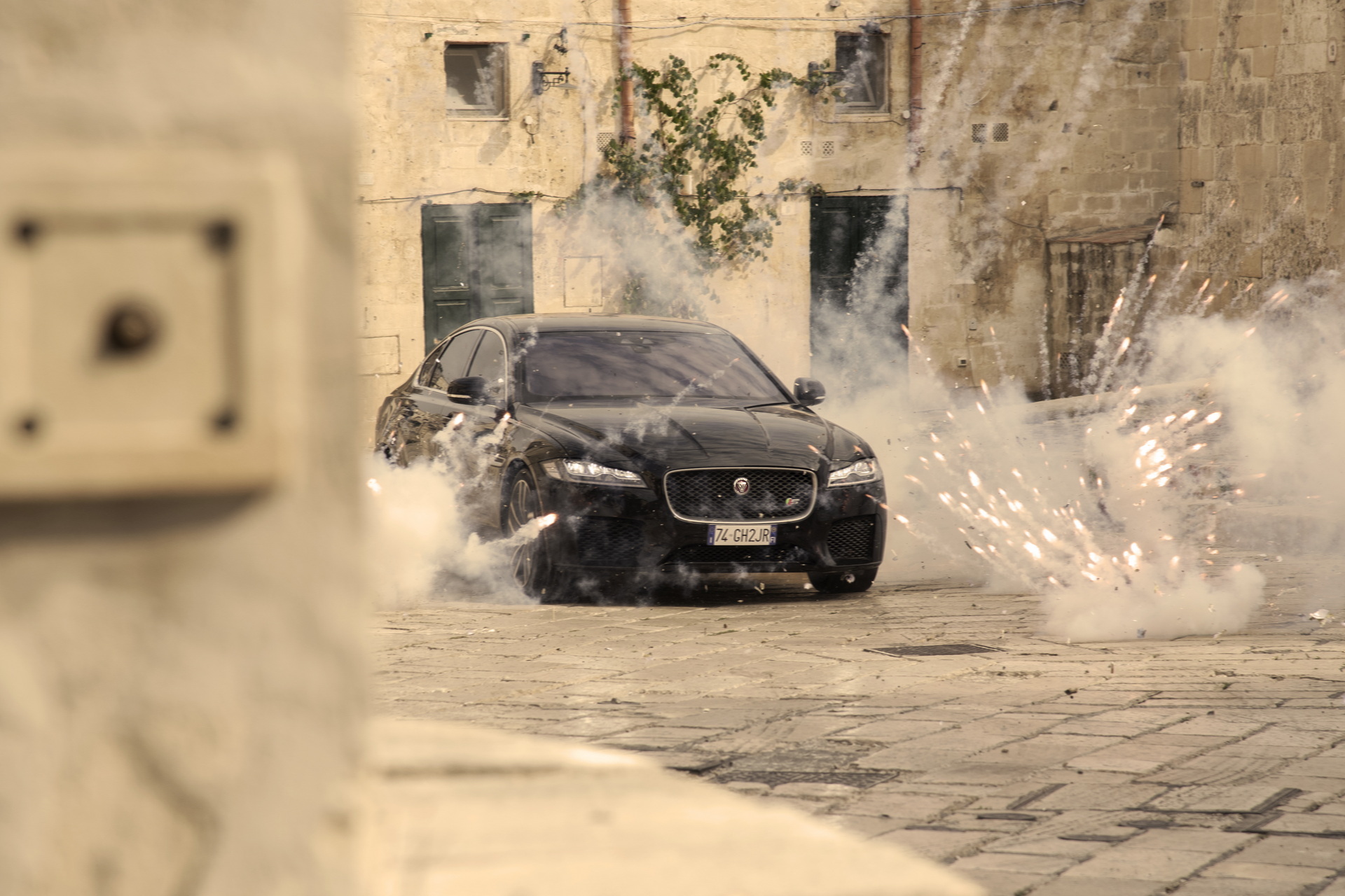 Bond Baddies Drive Jaguar XF In Southern Italy In No Time To Die