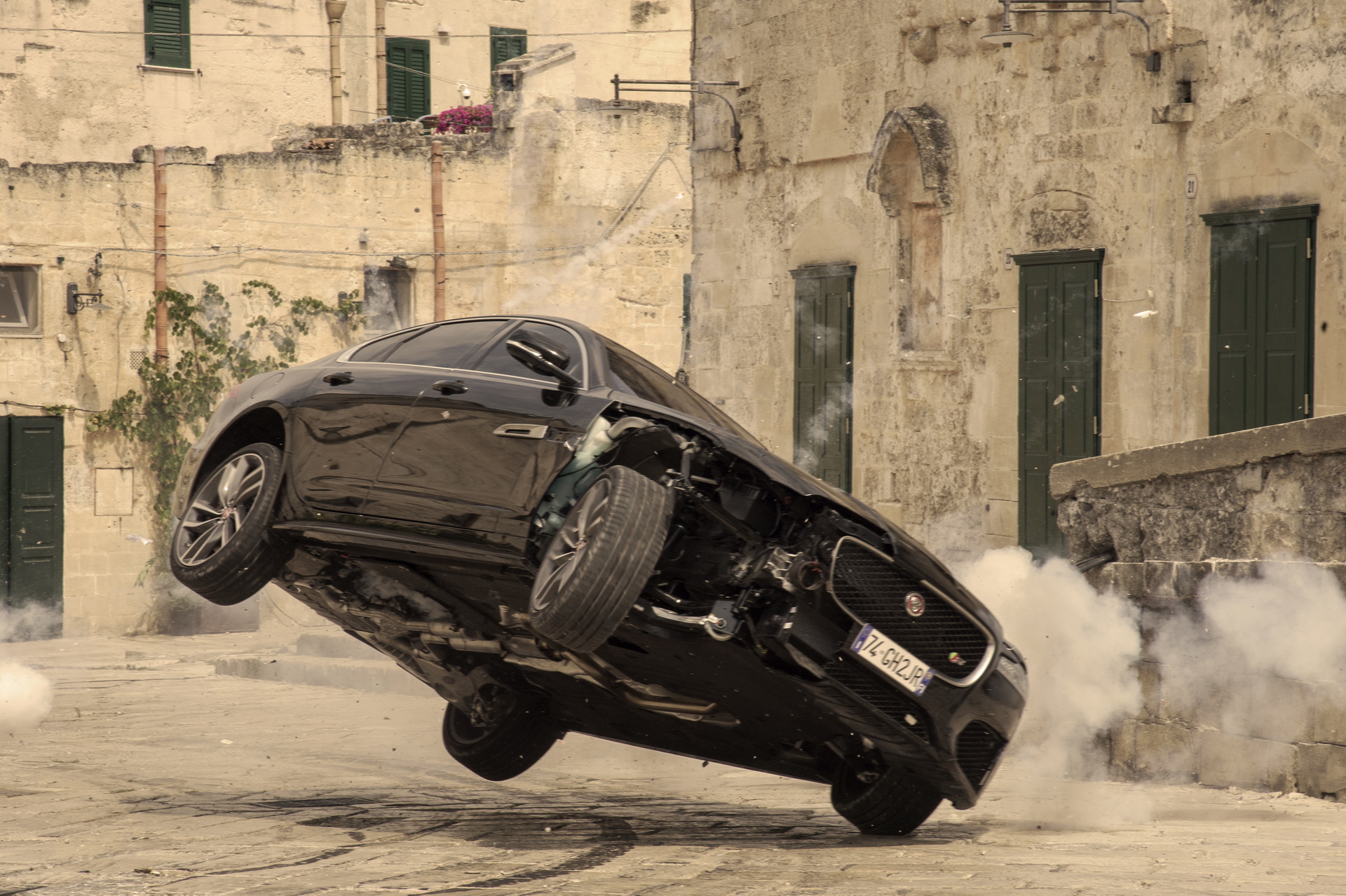 Bond Baddies Drive Jaguar XF In Southern Italy In No Time To Die