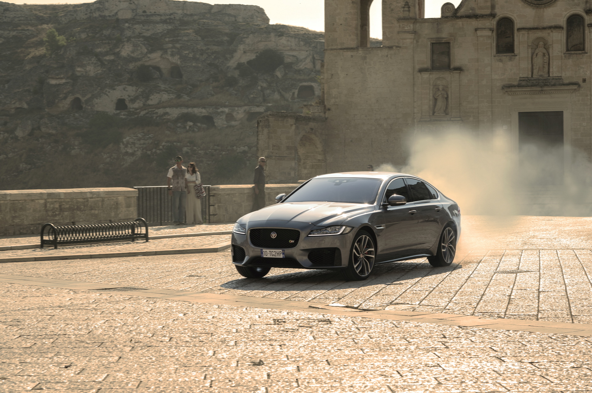 Bond Baddies Drive Jaguar XF In Southern Italy In No Time To Die