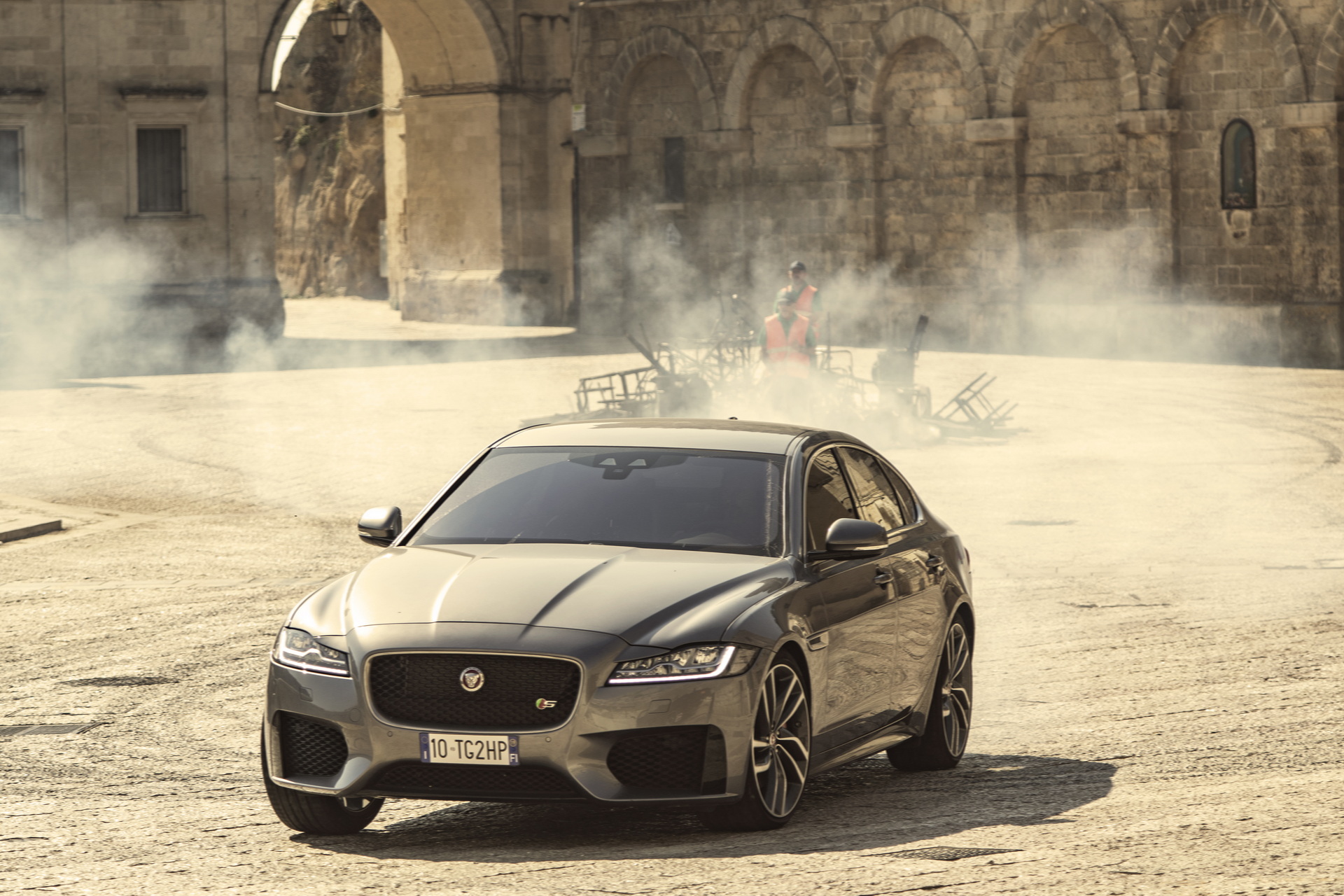 Bond Baddies Drive Jaguar XF In Southern Italy In No Time To Die