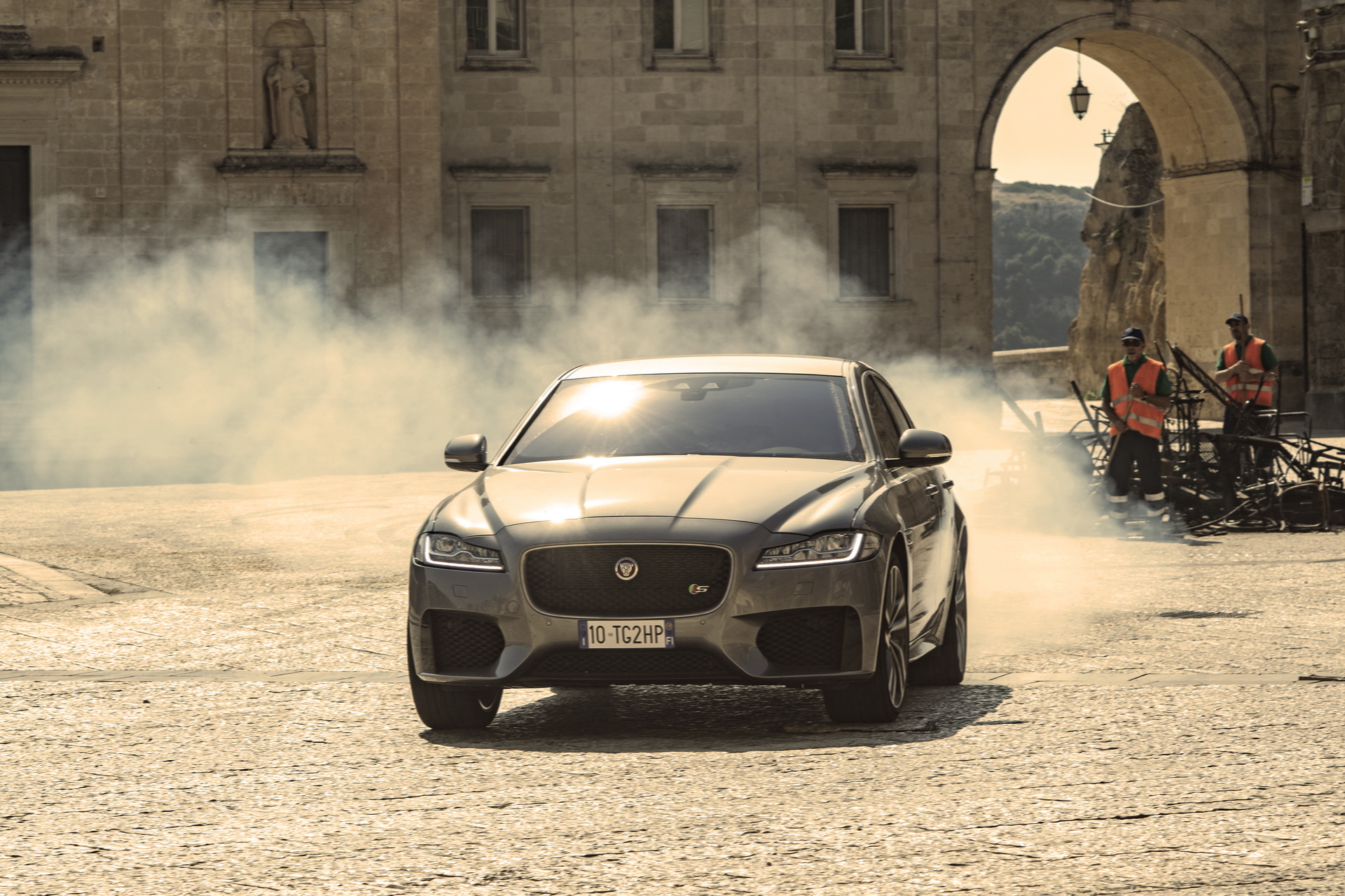 Bond Baddies Drive Jaguar XF In Southern Italy In No Time To Die
