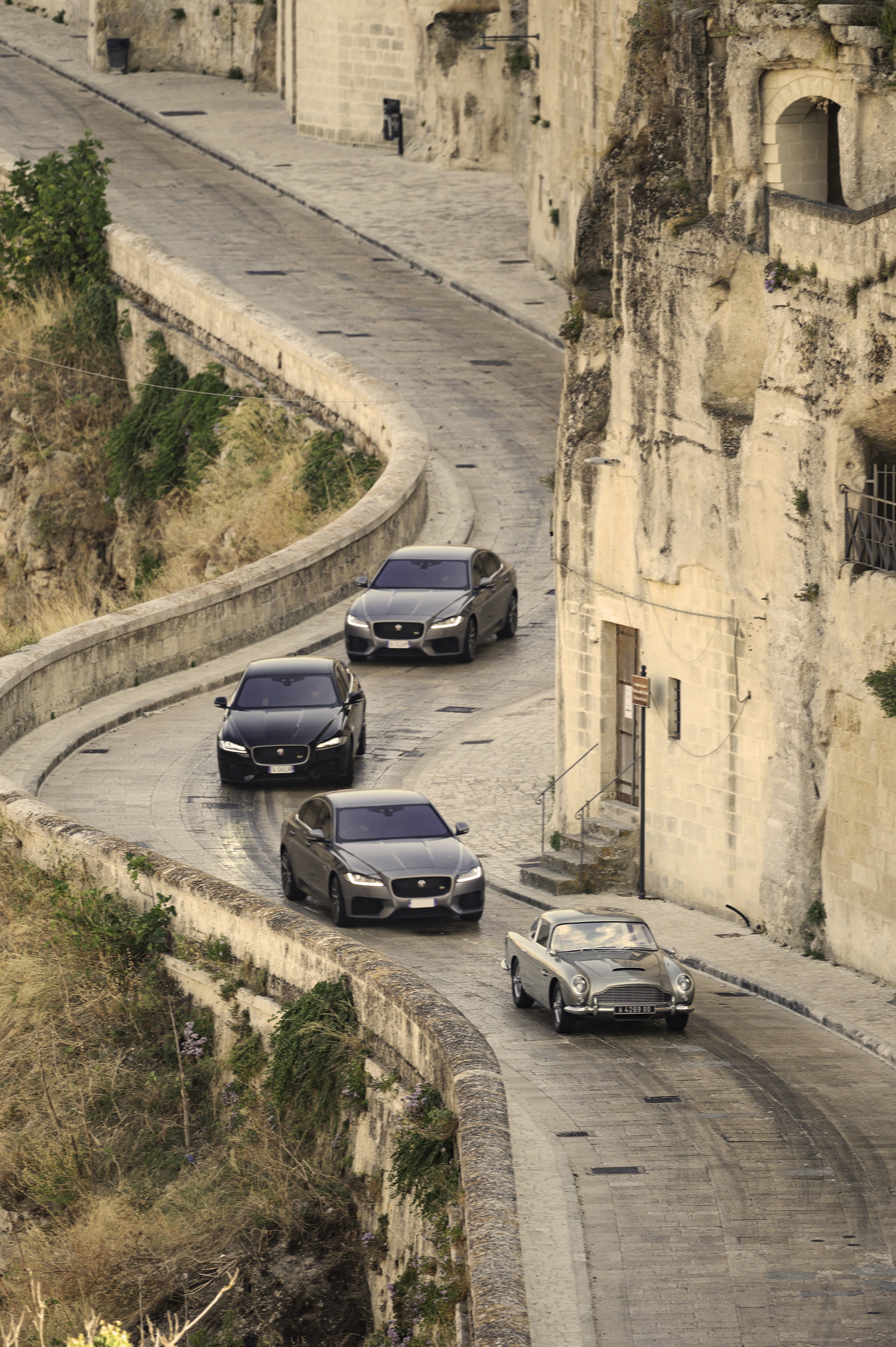 Bond Baddies Drive Jaguar XF In Southern Italy In No Time To Die