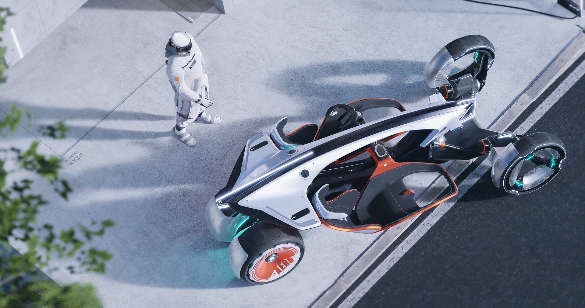 The R RYZR Concept From SAIC Design Is A Motorbike And Car Mashup “That You Can Wear”