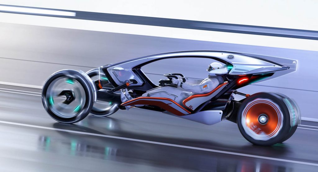  The R RYZR Concept From SAIC Design Is A Motorbike And Car Mashup “That You Can Wear”
