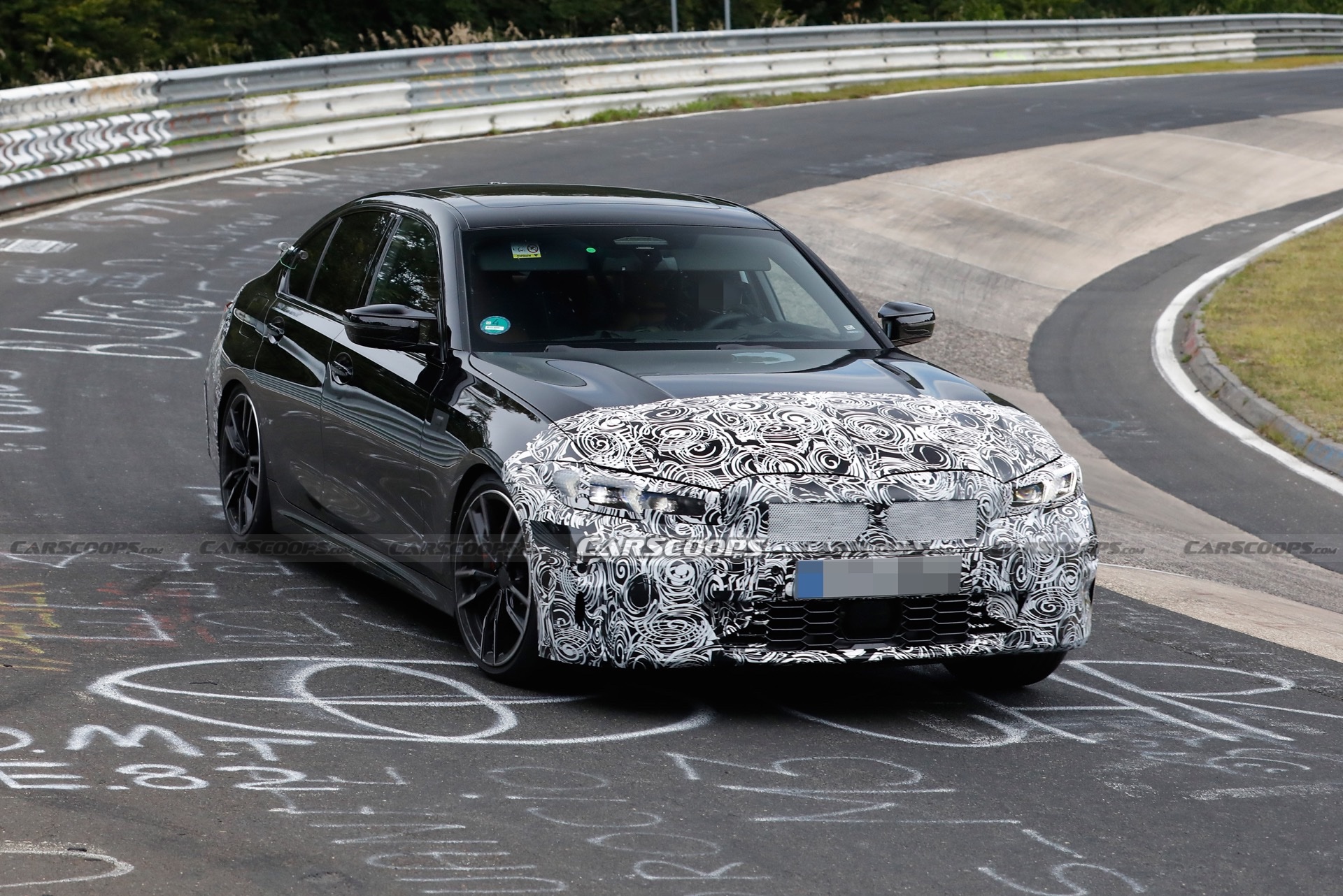 2023 BMW 3-Series Facelift Spied At The Ring, Giving A Glimpse Of Its New Dash