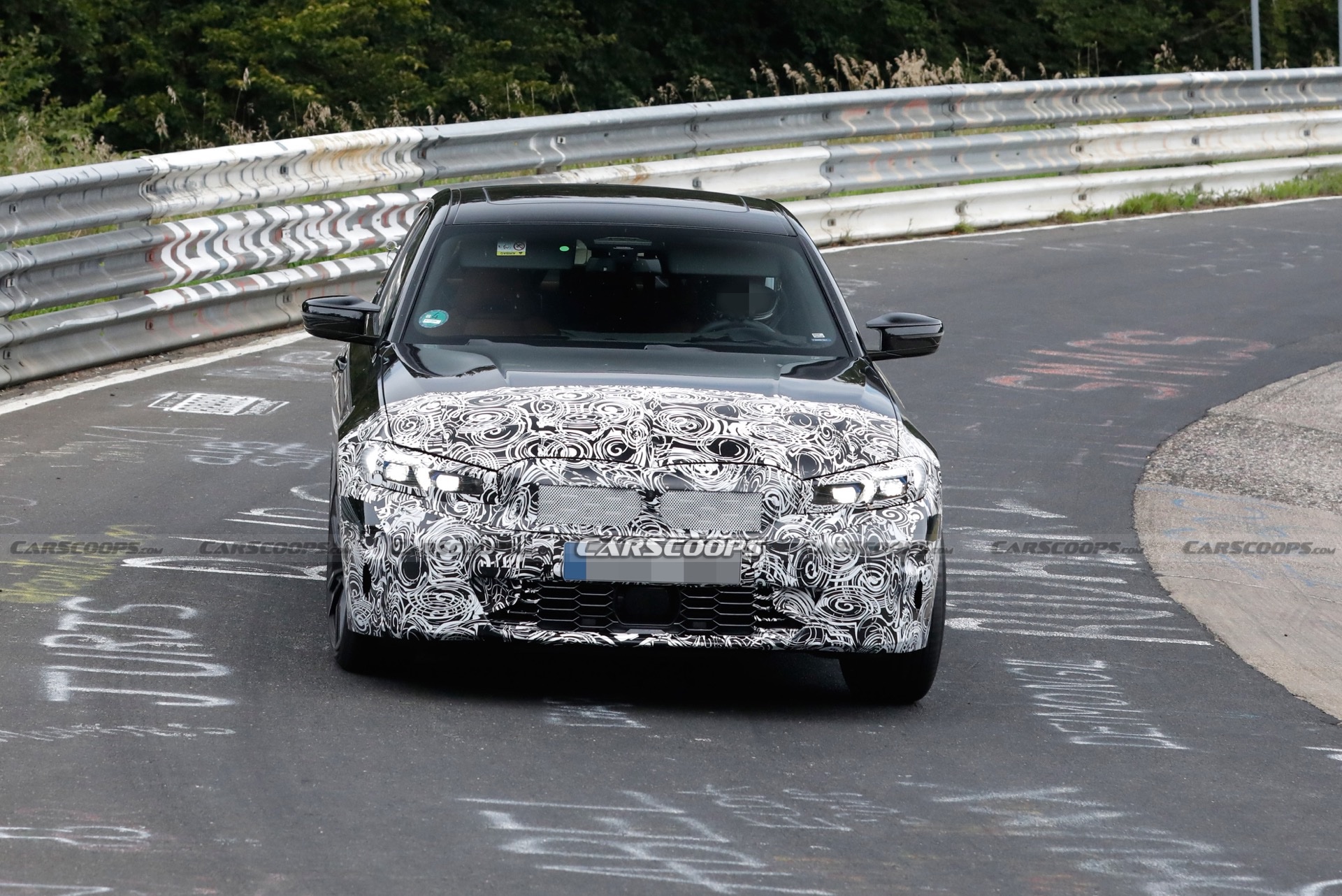 2023 BMW 3-Series Facelift Spied At The Ring, Giving A Glimpse Of Its New Dash