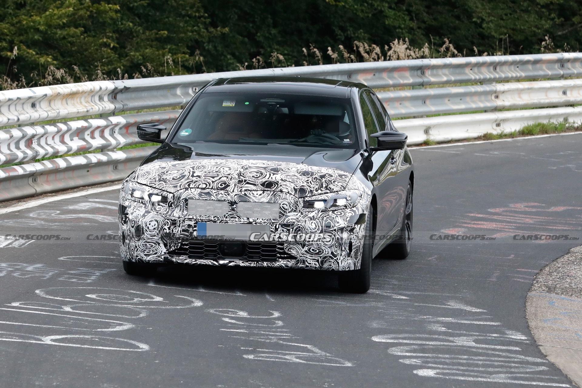 2023 BMW 3-Series Facelift Spied At The Ring, Giving A Glimpse Of Its New Dash