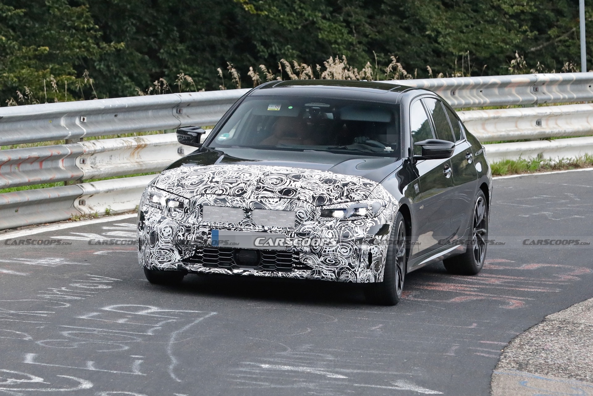 2023 BMW 3-Series Facelift Spied At The Ring, Giving A Glimpse Of Its New Dash