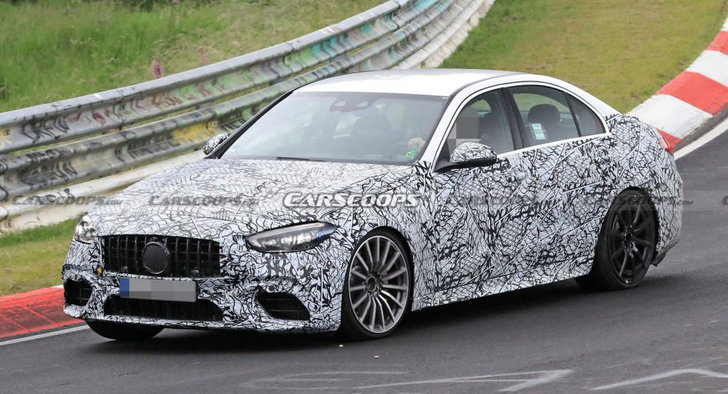  2022 Mercedes-AMG C63 Spied In Sedan And Wagon Form