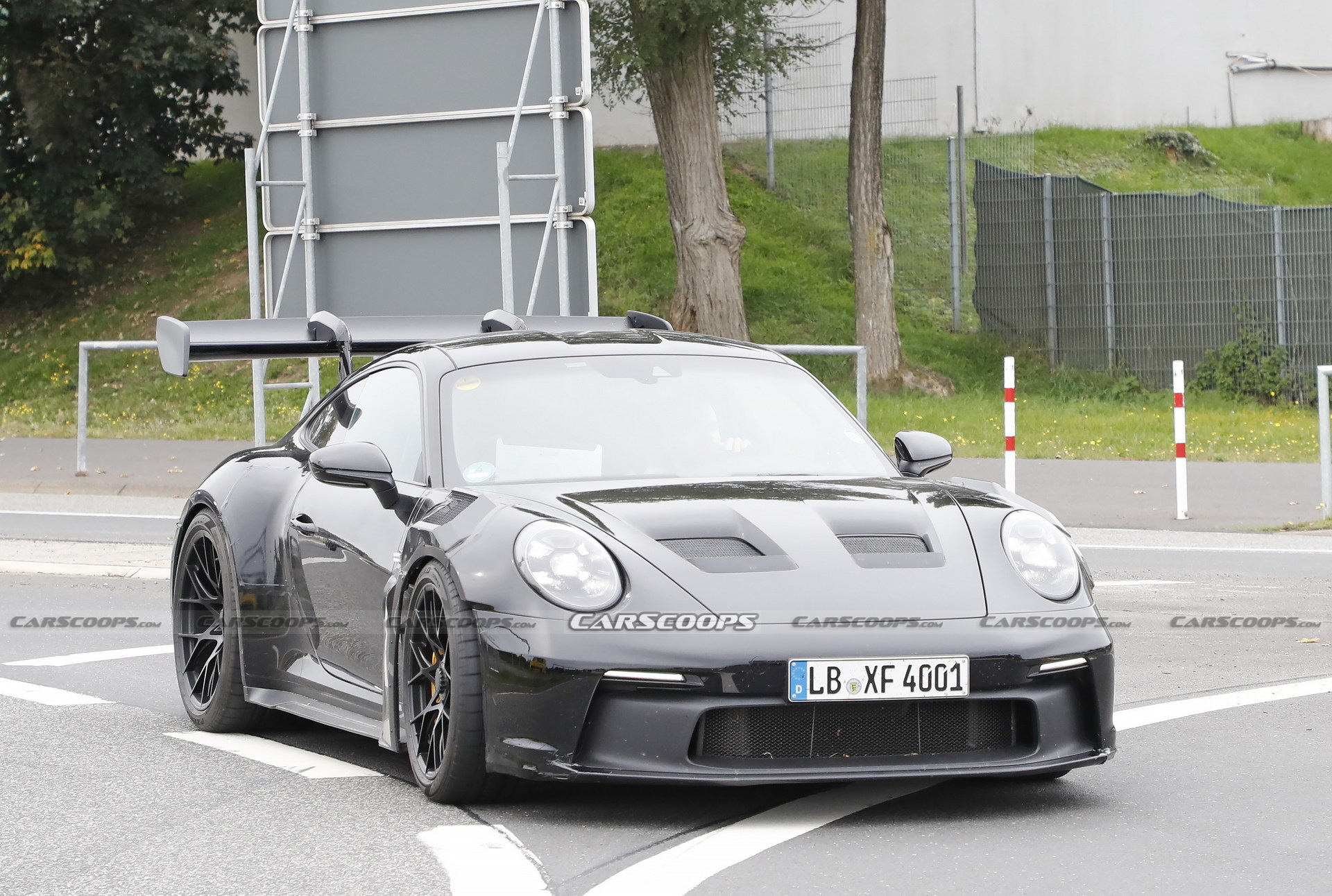 2023 Porsche 911 GT3 RS Spied Again With Racecar Looks And Conventional Door Handles