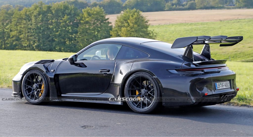  2023 Porsche 911 GT3 RS Spied Again With Racecar Looks And Conventional Door Handles