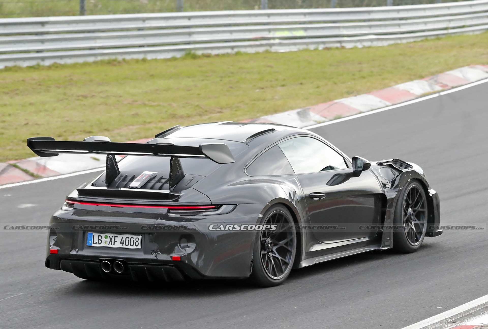 2023 Porsche 911 GT3 RS Spied Again With Racecar Looks And Conventional Door Handles