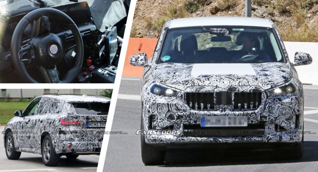  2023 BMW X1 Spied From A Close Distance Showing An iX-Inspired Interior