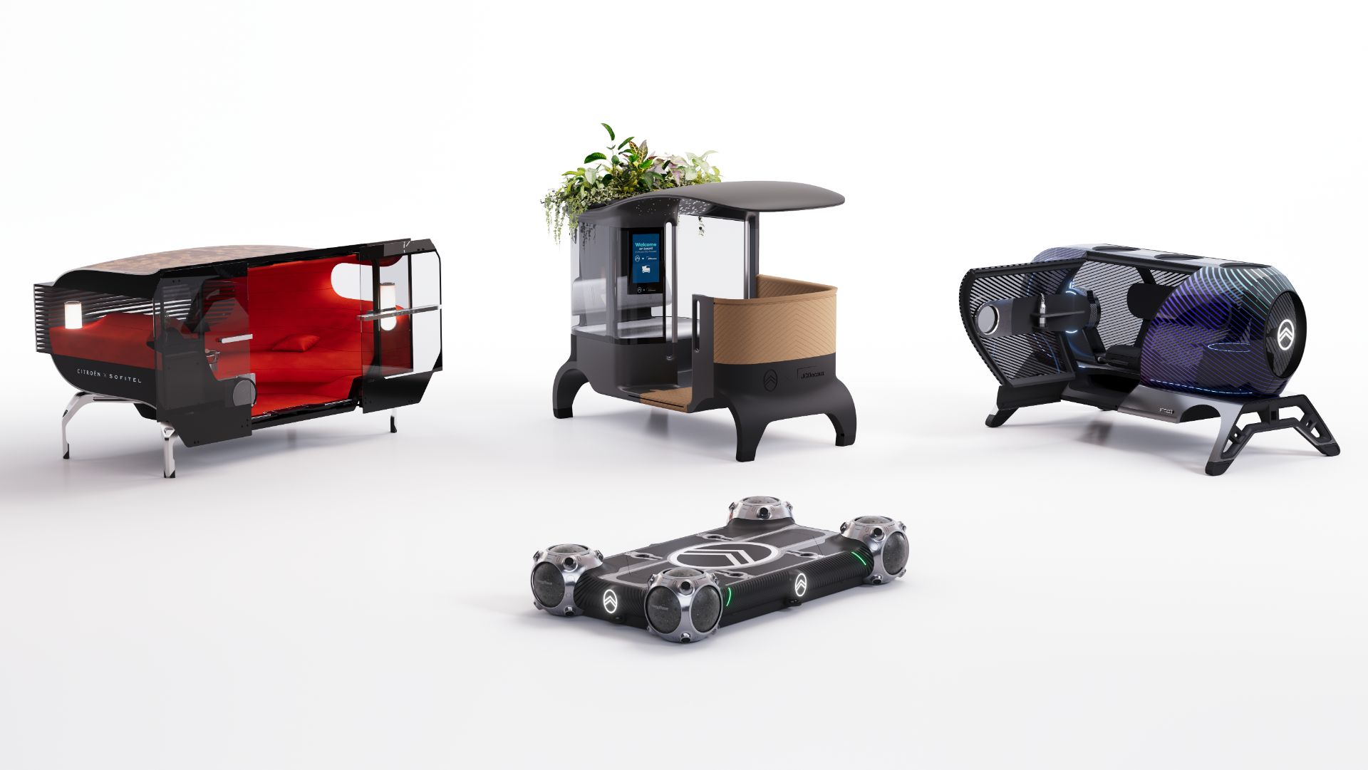 Citroën Urban Collëctif Is An Autonomous Skate Platform With Interchangeable Service Pods