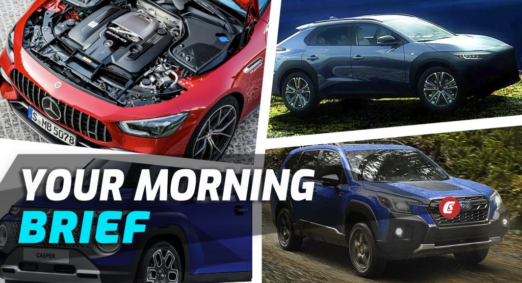 Mercedes-AMG GT 63 E Performance Finally Revealed, Subaru Teases Solterra EV And Forester Wilderness, Hyundai’s New Casper: Your Morning Brief