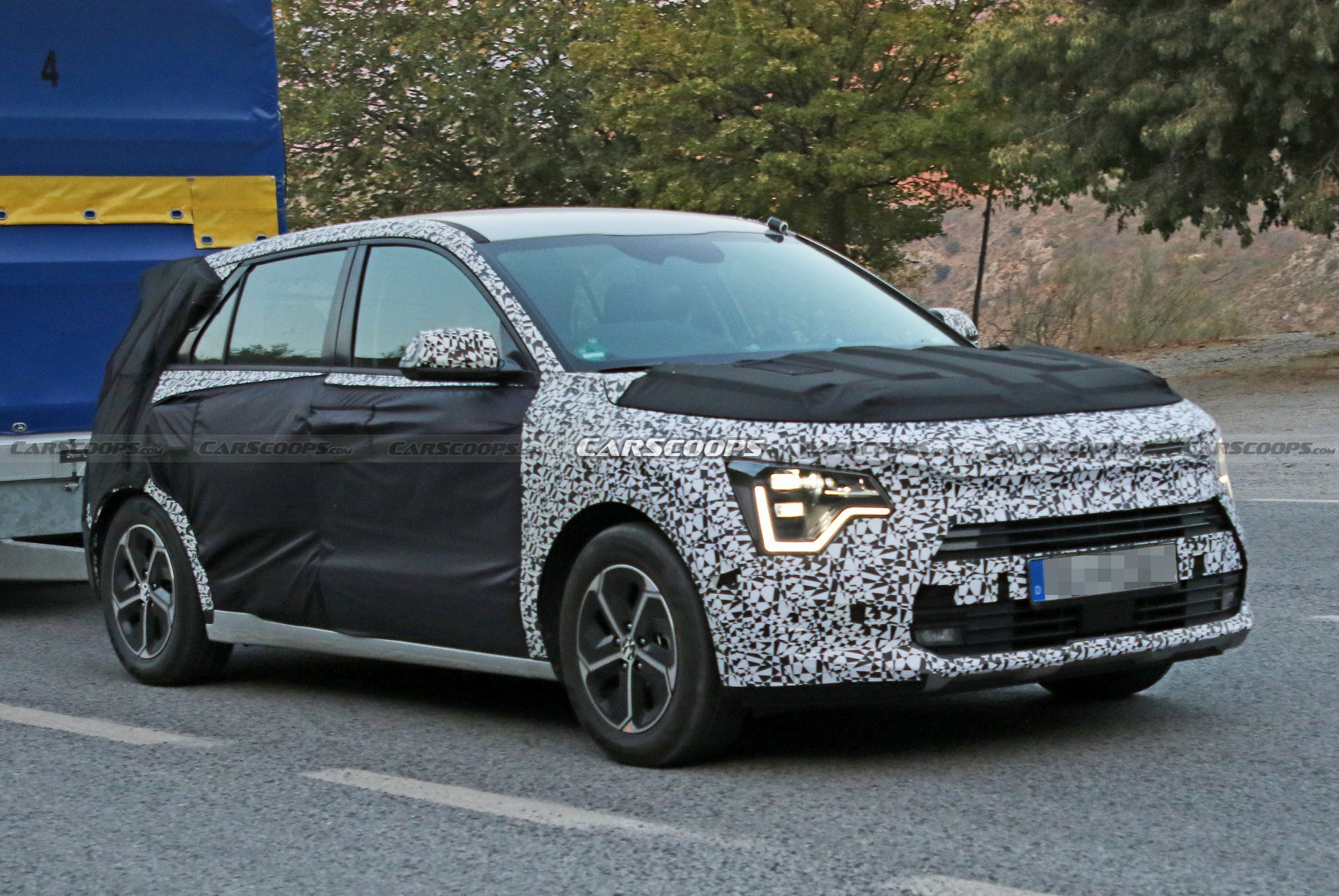 2023 Kia Niro Drops Camo And Reveals Its Production Headlights