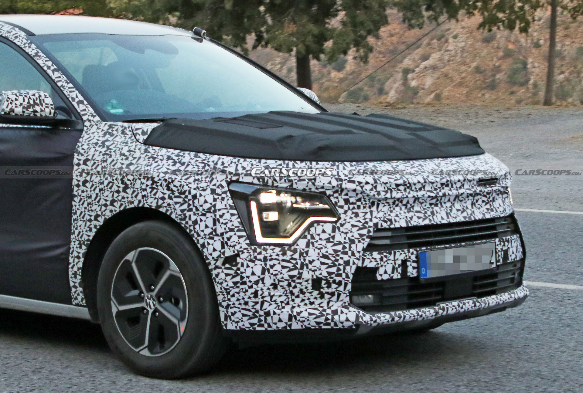 2023 Kia Niro Drops Camo And Reveals Its Production Headlights