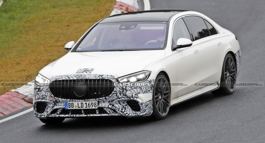  Plug-In Hybrid 2022 Mercedes-AMG S-Class Spotted Again Testing At The Nurburgring