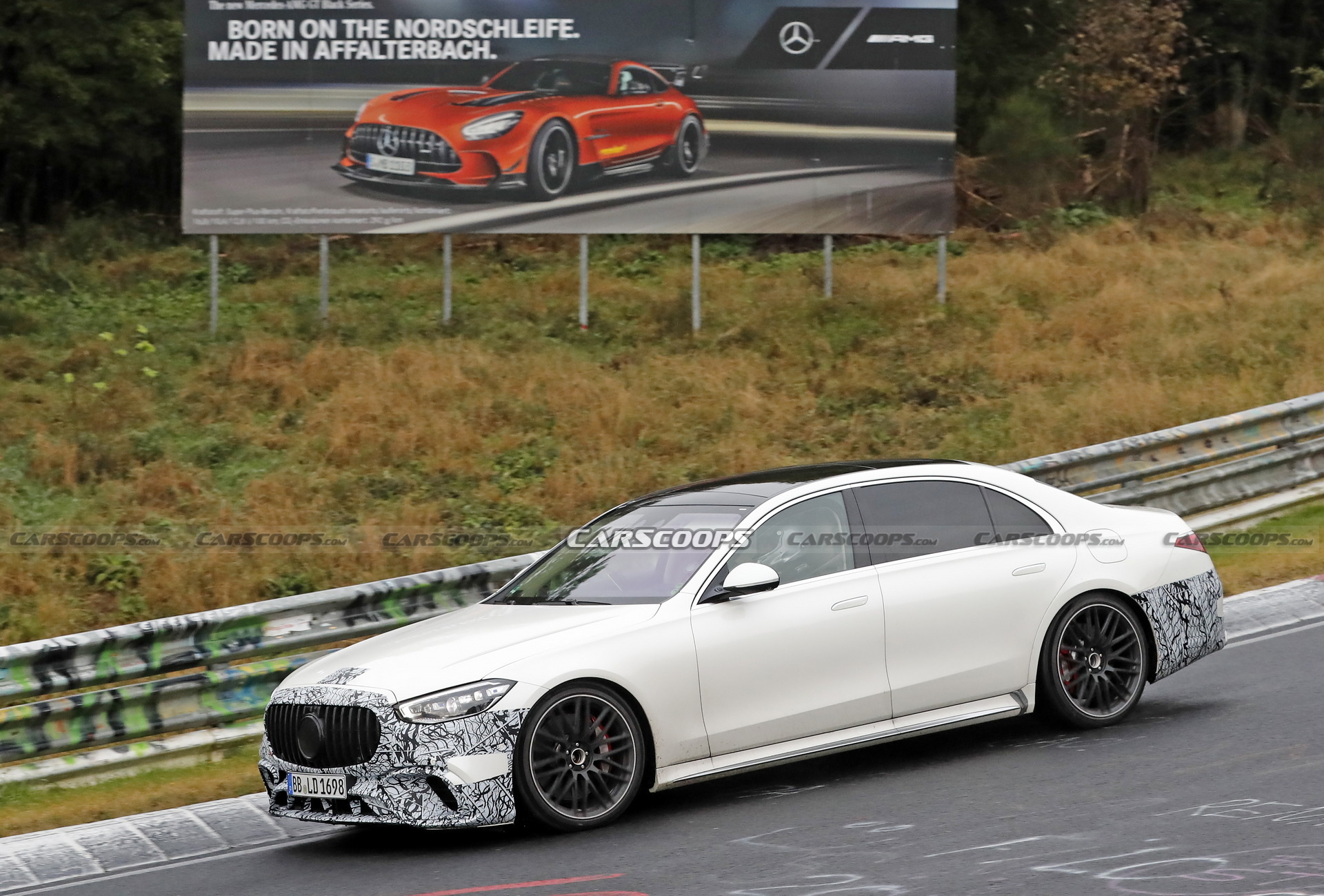 Plug-In Hybrid 2022 Mercedes-AMG S-Class Spotted Again Testing At The Nurburgring