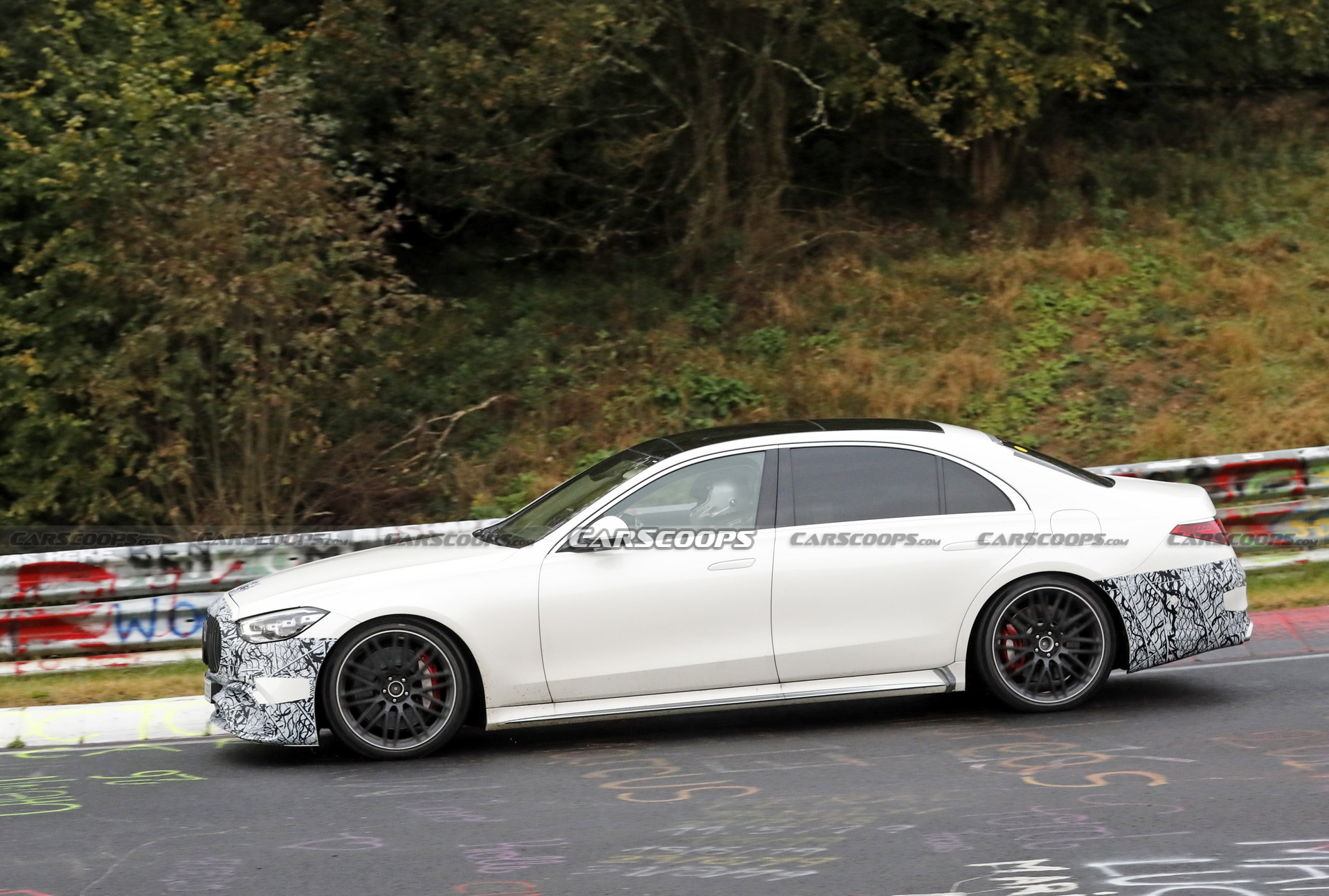 Plug-In Hybrid 2022 Mercedes-AMG S-Class Spotted Again Testing At The Nurburgring