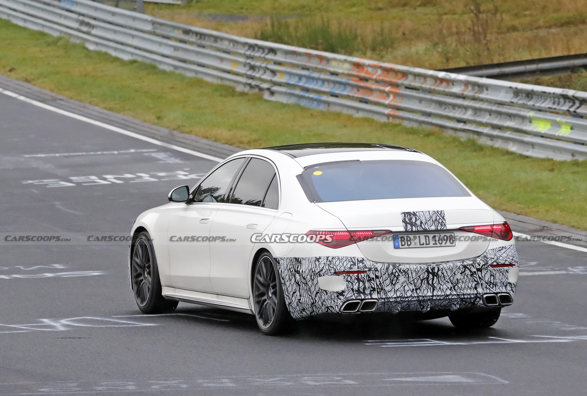 Plug-In Hybrid 2022 Mercedes-AMG S-Class Spotted Again Testing At The Nurburgring