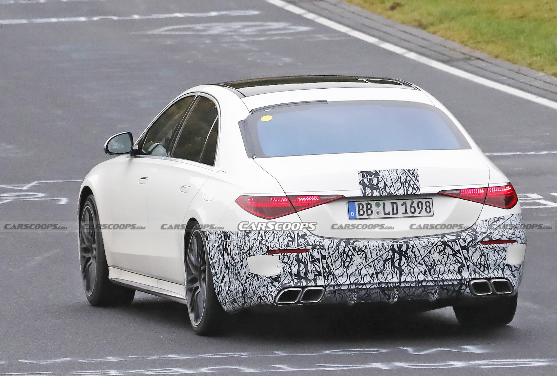 Plug-In Hybrid 2022 Mercedes-AMG S-Class Spotted Again Testing At The Nurburgring