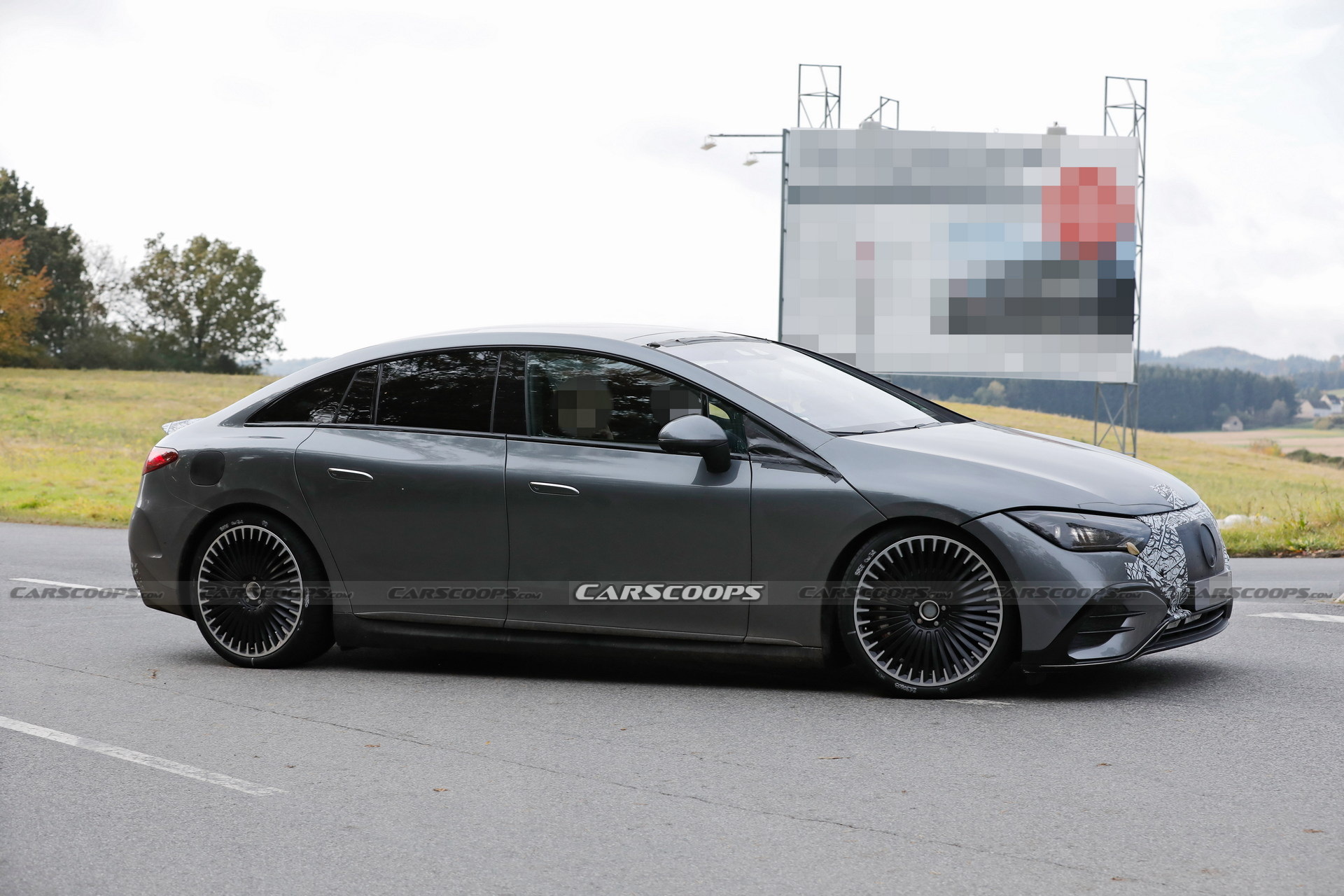 2023 Mercedes-AMG EQE 53 Spied Almost Undisguised With Different Wheel Designs