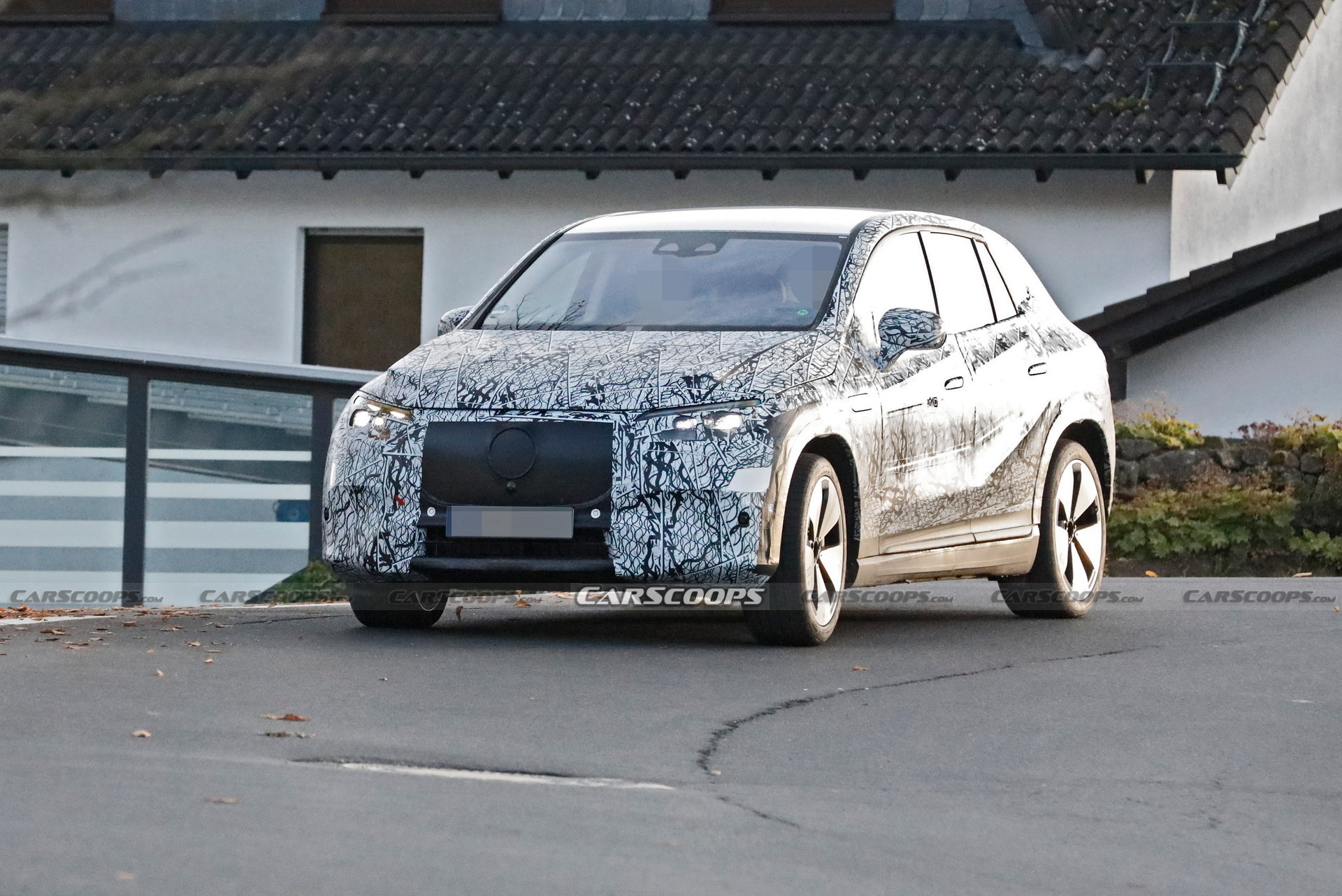 2023 Mercedes-Benz EQE SUV Spied With Huge Covered Grille And Aerodynamic Body