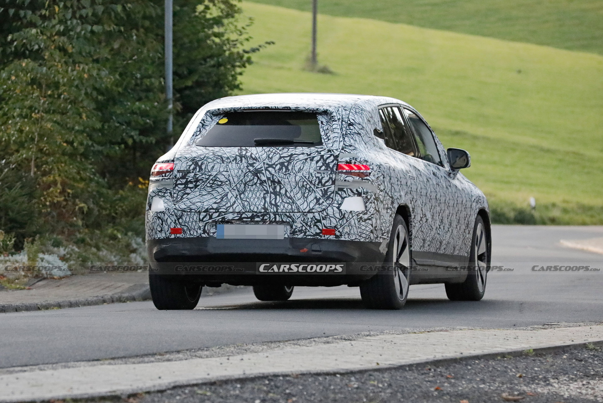 2023 Mercedes-Benz EQE SUV Spied With Huge Covered Grille And Aerodynamic Body