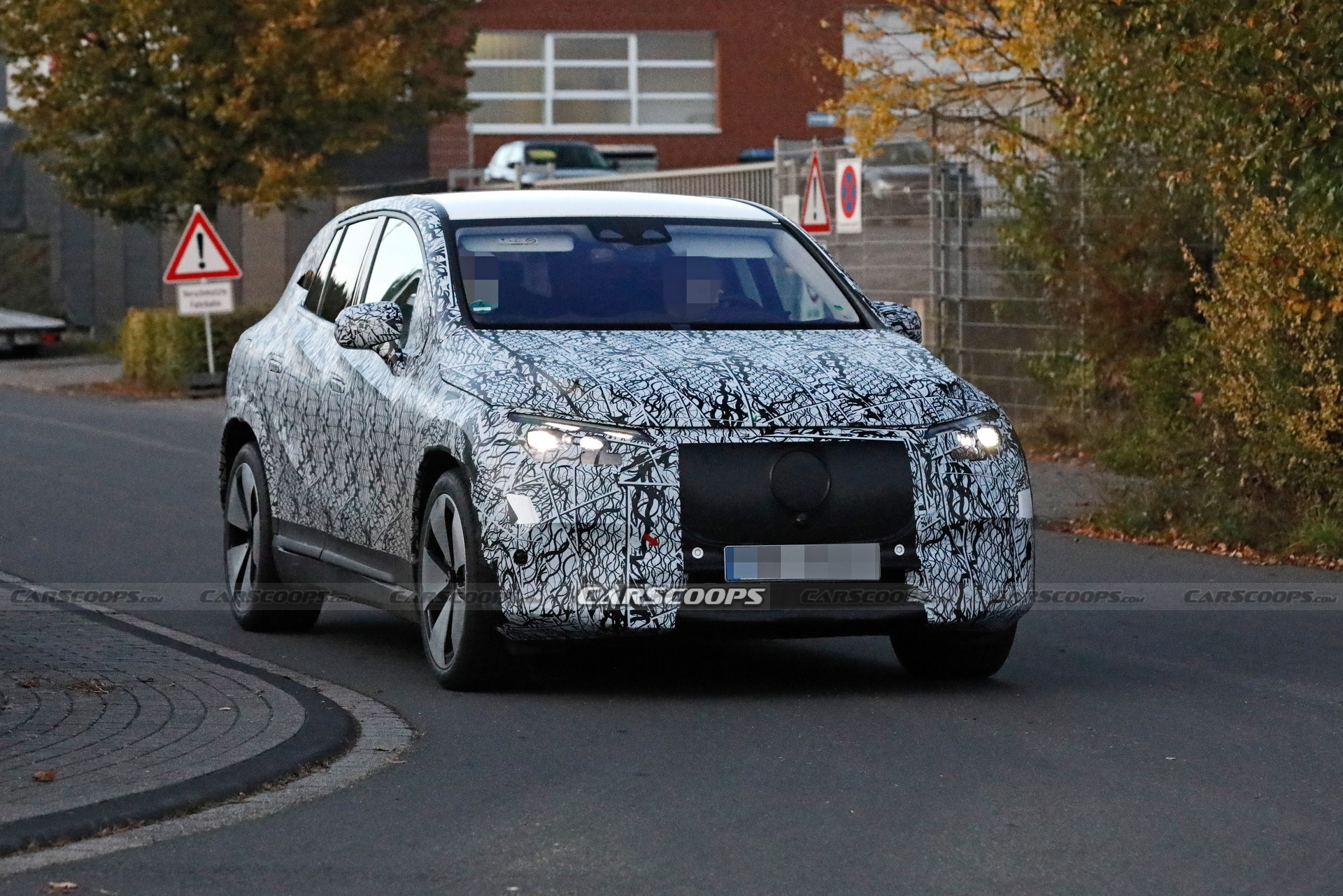 2023 Mercedes-Benz EQE SUV Spied With Huge Covered Grille And Aerodynamic Body