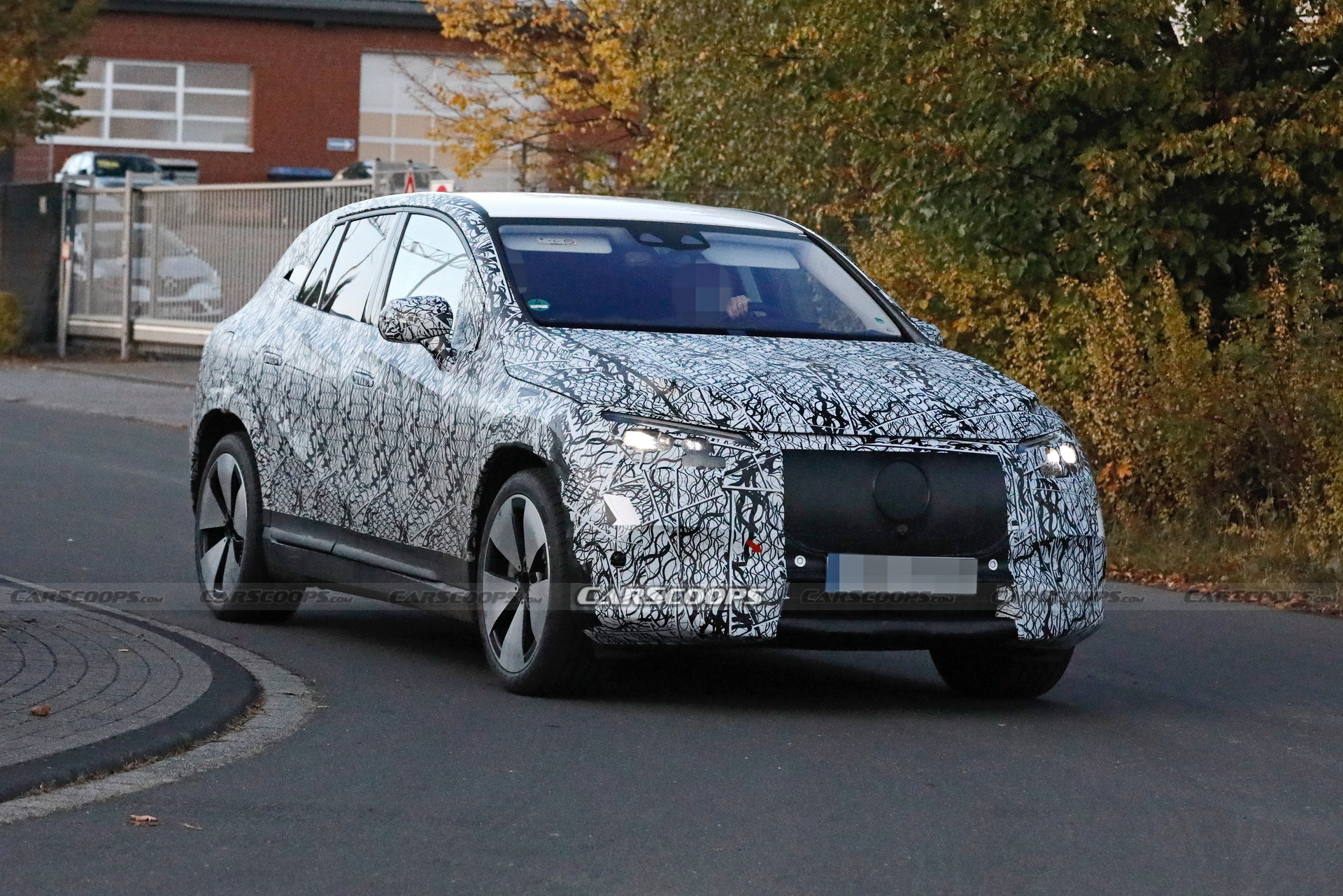 2023 Mercedes-Benz EQE SUV Spied With Huge Covered Grille And Aerodynamic Body