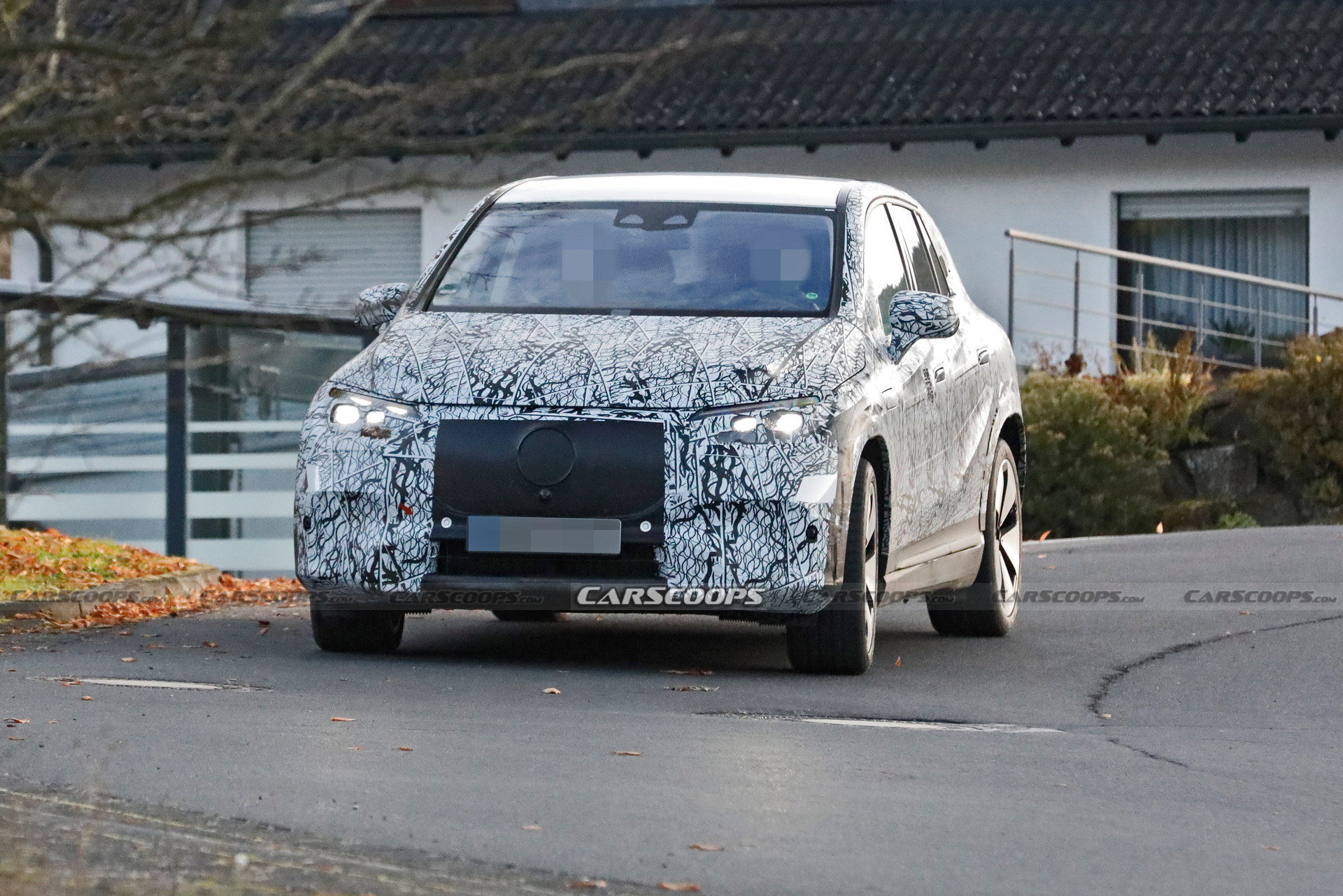 2023 Mercedes-Benz EQE SUV Spied With Huge Covered Grille And Aerodynamic Body